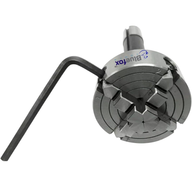 R8 Arbor Mounted 70mm 4-Jaw Independent Lathe Chuck – 7/16x20