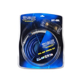 Absolute KIT0BL Complete 0 Gauge Blue Amp Kit with RCA Interconnect Cable (Blue)