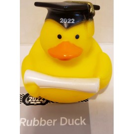Old East Main 2022 Graduation Rubber Duck With Cap & Tassel Holding Diploma*Yellow