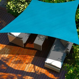 Cool Area Sun Shade Sail 12x16FT Rectangle Shade Canopy Outdoor Shade Cover for Patio Backyard Deck Garden, Turquoise