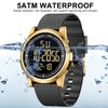 GOLDEN HOUR Ultra-Thin Minimalist Sports Waterproof Digital Watches Men with