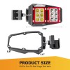 SI Flat Side Rear View Mirror w/LED Lights For Kawasaki