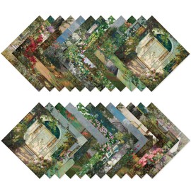 6x6” 160gsm cardstock Single Sided Scrapbooking 24 Paper Pad vintage decoupage scrapbook kit patterned paper junk journal supplies journaling supply scrap paper crafting Courtyard