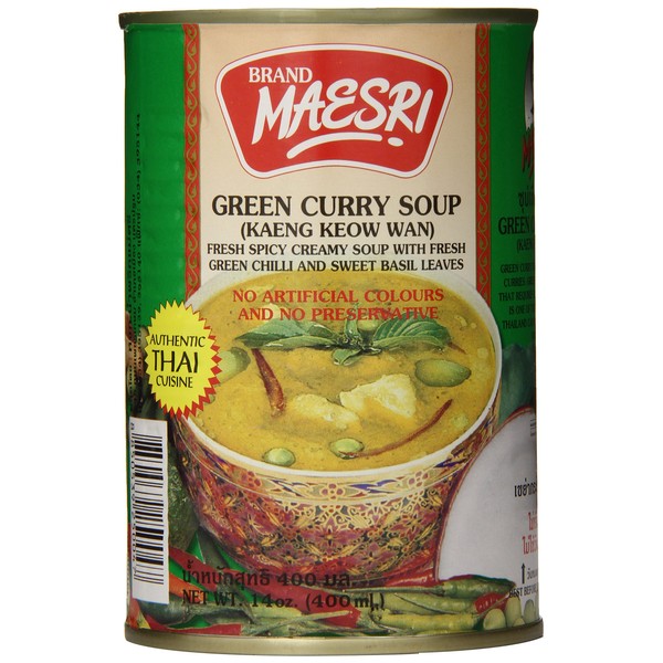 MaeSri Green Curry Soup, 14 Ounce (Pack of 12)