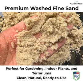 GARDENWISE Fine Sand for Plants – Horticultural Sand for Succulents, Cactus, Potting Mixes, Terrariums & Decorative Indoor Gardens, Made in USA (5 quarts - 14 lbs)
