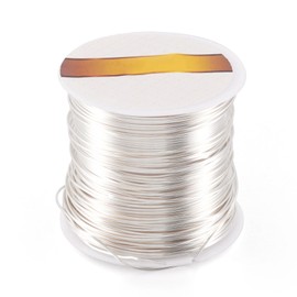 Pandahall 42.6 Feet Tarnish Resistant Copper Wire 21 Gauge Wire JewelryWire Beading Craft Wire for Jewelry Making (Silver)