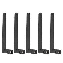5 Piezas de Antena, 2.4G ABS Plegable Impermeable Interior Omnidireccional SMA Conector Macho Juego de Cabezales Kit de Antena de Coleta Cable WiFi para Transmisión Y Ganancia de Señal del Hogar