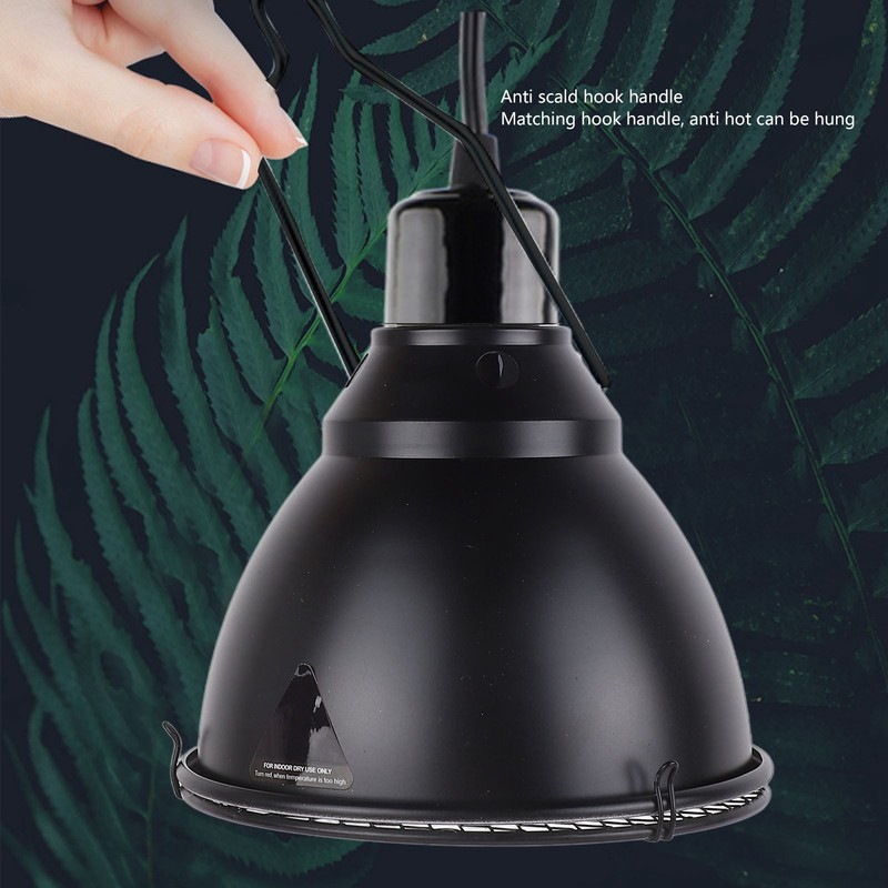 5.5in Reptile Lamp Fixture Uniform Heating Professional Shallow Dome Lamp