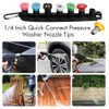 Gasea 7 Pcs Pressure Washer Spary Nozzles Tips, 1/4 Inch