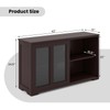 COSTWAY Buffet Sideboard with Storage, 2-Door Floor Cupboard with Sliding