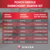 SINGER 8 Piece Punch Needle Embroidery Kit with 7 Assorted