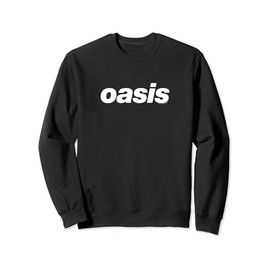 Oasis – White Logo On Black Sweatshirt
