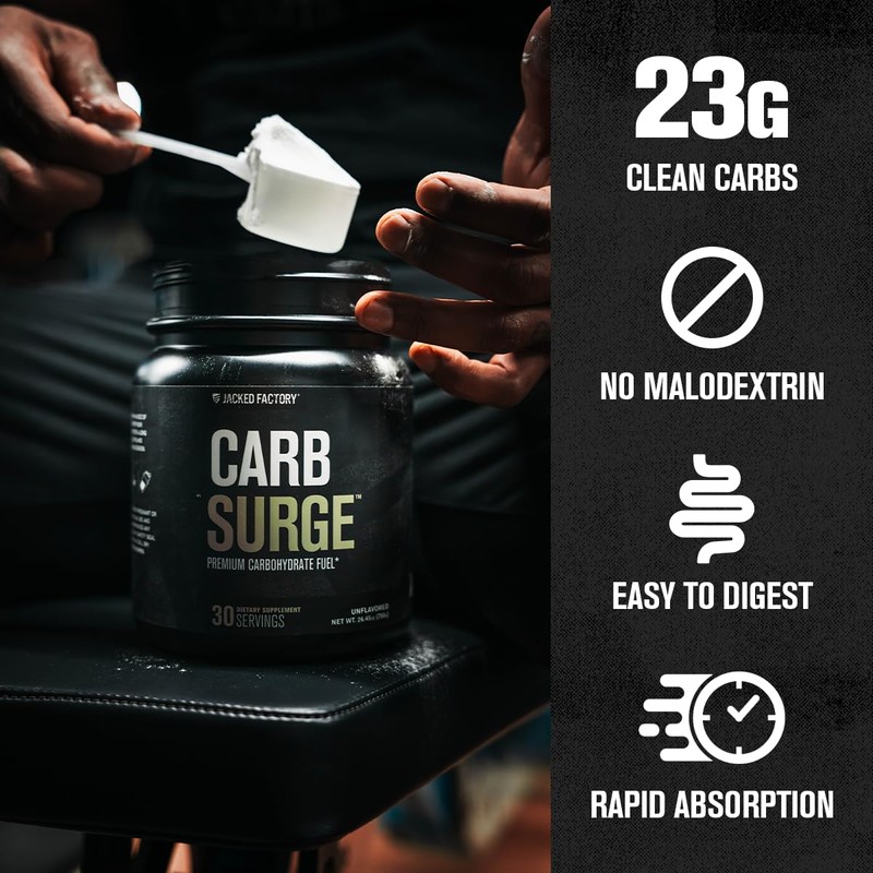 Jacked Factory Carb Surge - Premium Carbohydrate Powder with Carb10