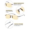 TERAISE Rimless Anti Blue Light Reading Glasses Comfortable Lightweight Frameless