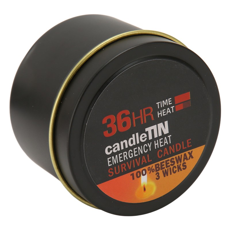 Emergency Candle 36 Hour 3 Wick Long Lasting Beeswax Survival