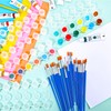 40 Strips Empty Paint Pot and 80 Pcs Paint Brushes