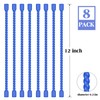 8PCS 12-Inch Silicone Cable Ties, Bendable Rubber Twist Ties, Reusable