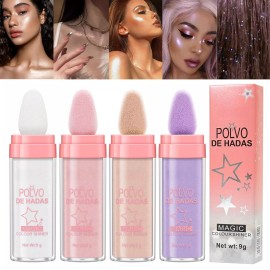 URQT 4 Color Polvo De Hadas Fairy Dust Highlight Patting Powder - Full Body Contou...