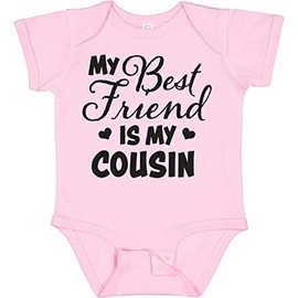 inktastic My Best Friend Is My Cousin with Hearts Baby Bodysuit 6 Months 0080 Pink 2e89d