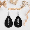 NITAHHHY Teardrop Dangle Earrings Faux Leather Fashion Earrings Women Jewelry