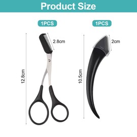 1 Piece Of Eyebrow Trimmer And 1 Piece Of Eyebrow Trimmer, Eyebrow Repair Tools, Eyebrow Beauty Supplies, Manual Eyebrow Trimming Tools.
