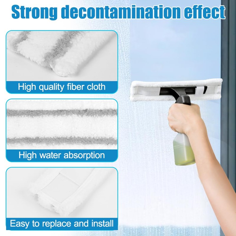 Adiwo Window Vac Cleaning Pads for Karcher, 6Pcs Karcher Window