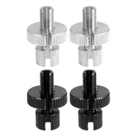 X AUTOHAUX 4pcs M8 Brake Clutch Cable Adjustment Screw Slotted Adjustment Screw for Motorcycle Bike Scooter Black Silver Tone