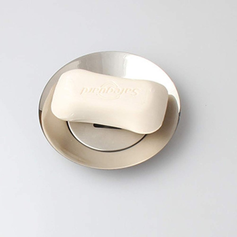 BESPORTBLE Round Soap Dish Stainless Steel Soap Holder Bathroom Shower