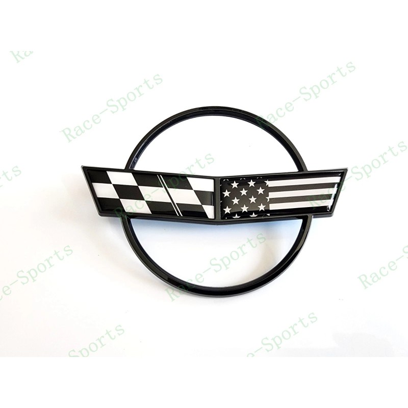 AUTO 2PC Black Front Nose Rear Gas Lid Cross US