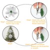 Sawowkuya 15 Pcs Silver Poinsettia Artificial Flowers Glitter Artificial Christmas
