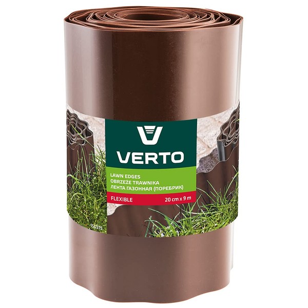 VERTO Flexible Lawn and Flower Bed Edging - Brown -