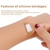 120pcs Round & Oval Bandages for Face, Elastic Fabric Flexible