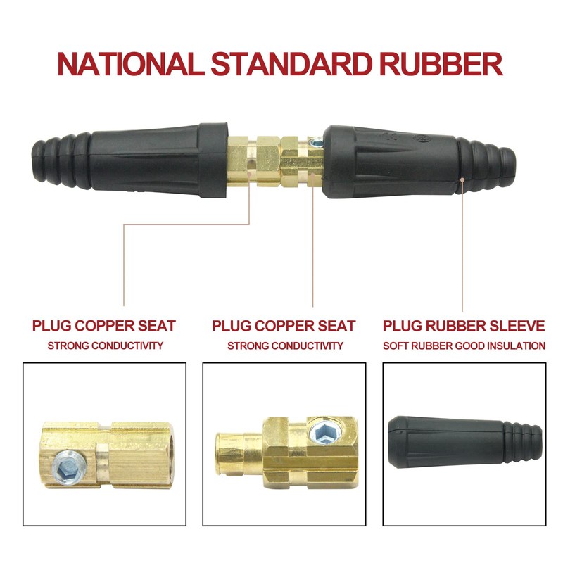 Welding Knight Welding Cable Joint Quick Connector Pair DINSE-Style 300Amp-400Amp