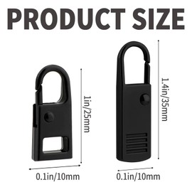 Zipper Pull Replacement,8 Pcs Detachable Zipper Pull for Backpacks, Purses, Coat, Jackets, Boots (2 Size)