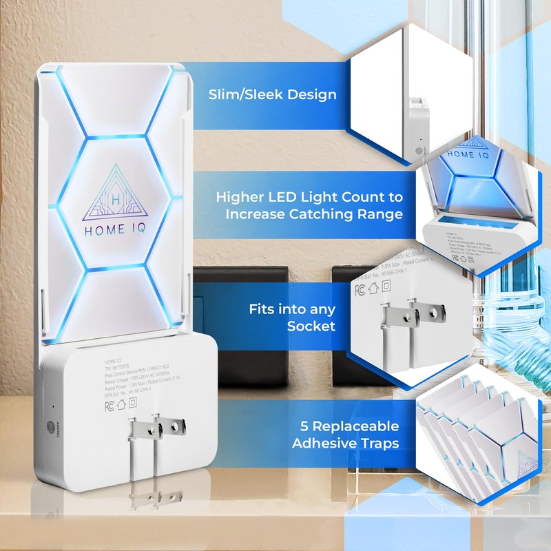 HOME IQ - Indoor UV Flying Insect Trap and Night