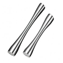 CooCoo Baby Stainless Steel Ice Crushing Hammer for Slushie Machine - Durable Bar Tool Swizzle Stick/Muddler with Textured Base - Includes Ice Scoop & Ice Pick for Cocktails & Mojitos