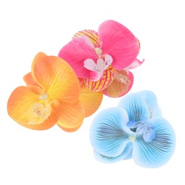 Gatuida 3pcs Phalaenopsis Flower Hair Clips Realistic Orchid Claw Clips for Women Stylish Accessories for Weddings Parties Formal Occasions