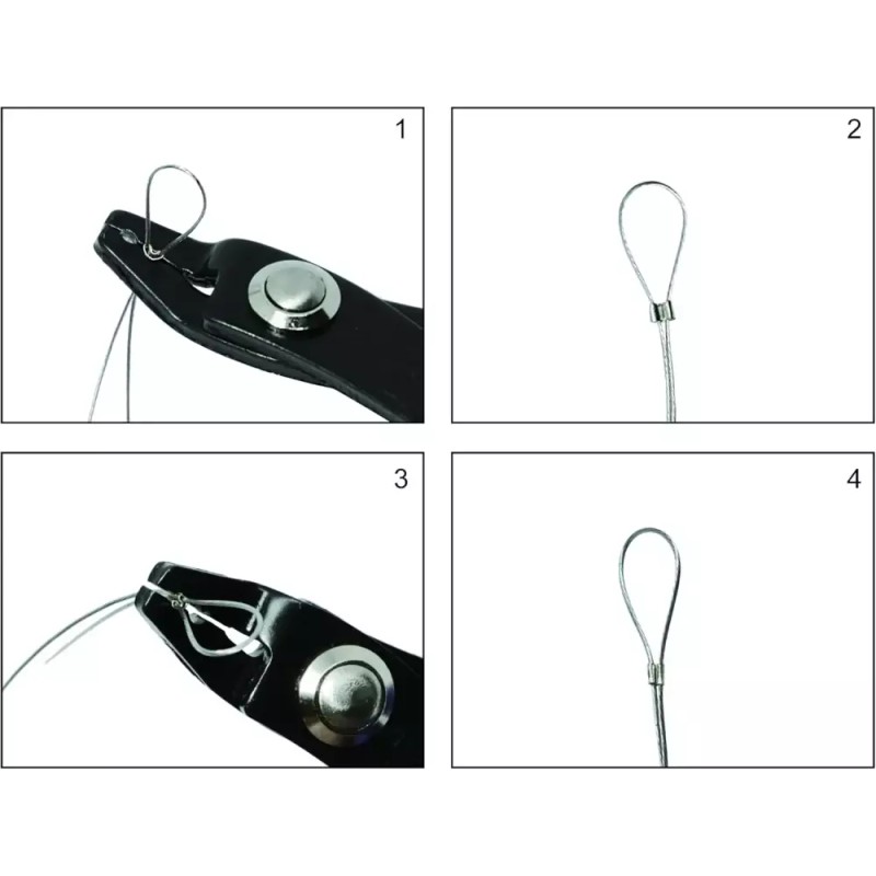2mm 및 3mm 비드 튜브용 크림핑 플라이어 5인치(레이크 블루) [Blue]