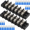 Terminal Block,2 Pack 6 Circuits 20-30A 200v-450v Dual Row Screw