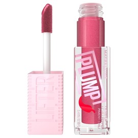 Maybelline Lifter Plump Brillo Labial Voluminizador, Maquillaje para Labios con Efecto Relleno Instantáneo, Fórmula con Chile y Maxi-Lip, Acabado Brillante, Tono Mauve Bite, 5.4 ml