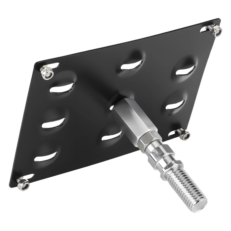 GEARZAAR Bumper Tow Hook License Plate Mount Bracket Holder For