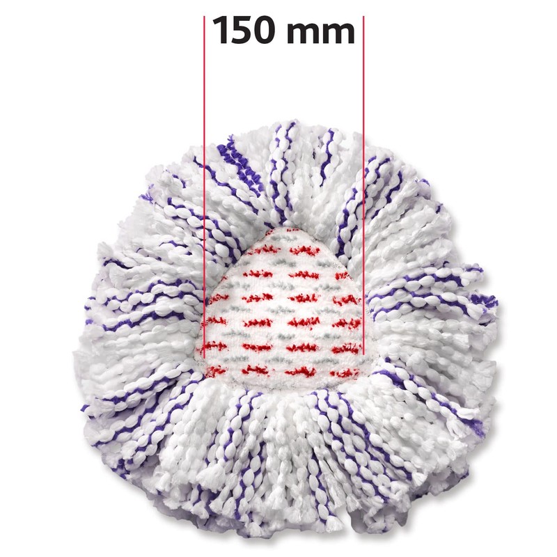 Vileda Turbo 3-in-1 EasyWring&Clean Mop Replacement Heads, Microfibre Mop Heads
