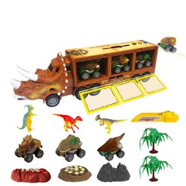 Dinosaur Truck Toys For Boys Gift Dinosaurs Transporter Truck Storage Car Toy Portable Handle Best Electric Inertia Pull Back Toy