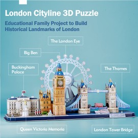 CubicFun 3D Puzzles for Kids Ages 8-10 - London City STEM Projects Arts Crafts for Girls Ages 8-12 - 3D Puzzle Birthday Gifts for 8 Year Old Girls, Birthday Toys