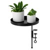 MAISONICA Window Plant Tray Windowsill Clamp Black 24cm Window Dressing