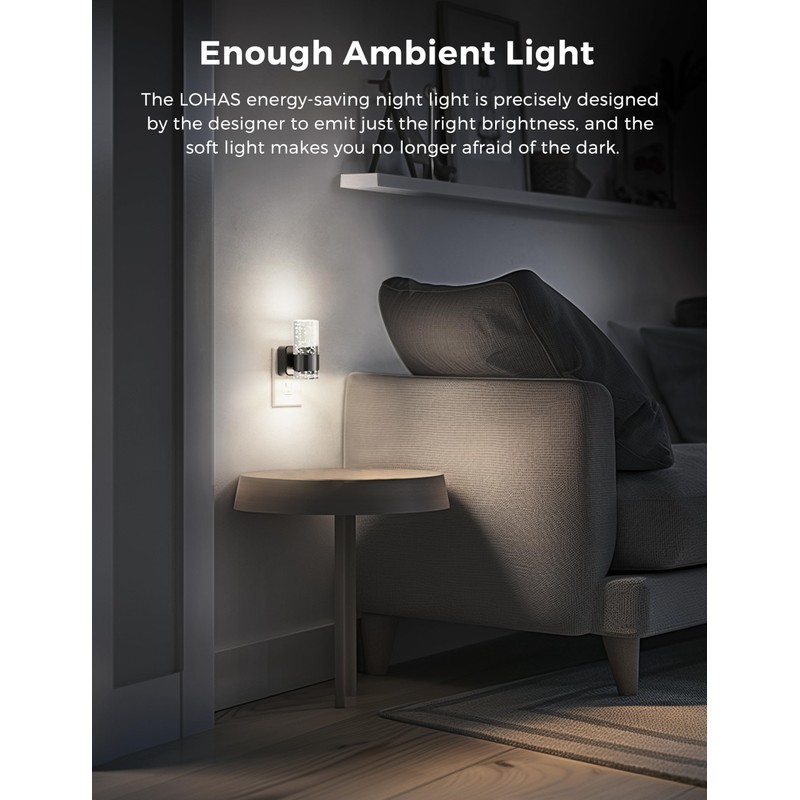 L LOHAS LED Night Light,Dimmable Night Lights Plug into Wall,