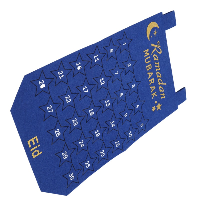 Eid Mubarak Advent Calendar Hanging Fabric Countdown Date Display Ramadan