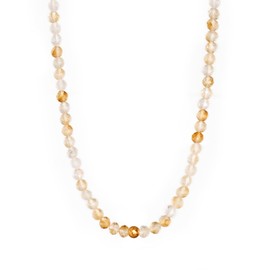 BERGERLIN Genuine Natural Stone Necklace with 925 Sterling Silver Pearl or Gold-Plated Pearl - Filigree Pearl Necklace for Women with Clasp and Certification of Authenticity, Pearl