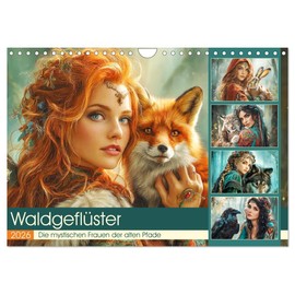 Waldgeflüster. Die mystischen Frauen der alten Pfade (Wandkalender 2026 DIN A4 quer), CALVENDO Monatskalender