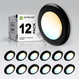 ASD 12 Pack LED Disk Lights 4 Inch, 10W 5CCT 2700K-5000K 685LM CRI90+, Dimmable Flush Mount Ceiling Light Fixture, Low Profile Surface Mount Disc, Junction Box or Recessed Can Install, UL Energy Star